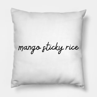 mango sticky rice - black Pillow