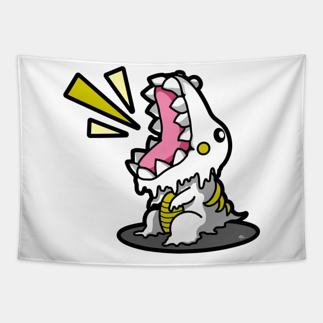 SM3GMASAURUS REX WHITE (YELLOW) Tapestry by KnavishApparel