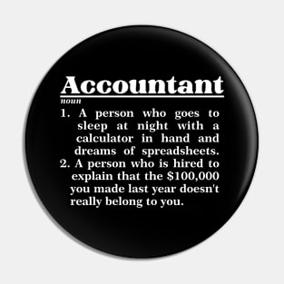 Accountant noun Dictionary Pin