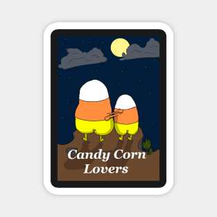 Candy Corn Lovers Moonlight Embrace Magnet