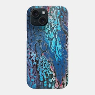 Blue-blue Hoarfrost Fluid Art Phone Case