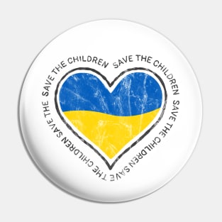 Ukraine. Save the children. Peace Pin