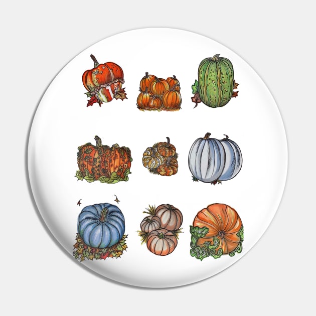 Pumpkin Patch Pin by jilliandohertyart