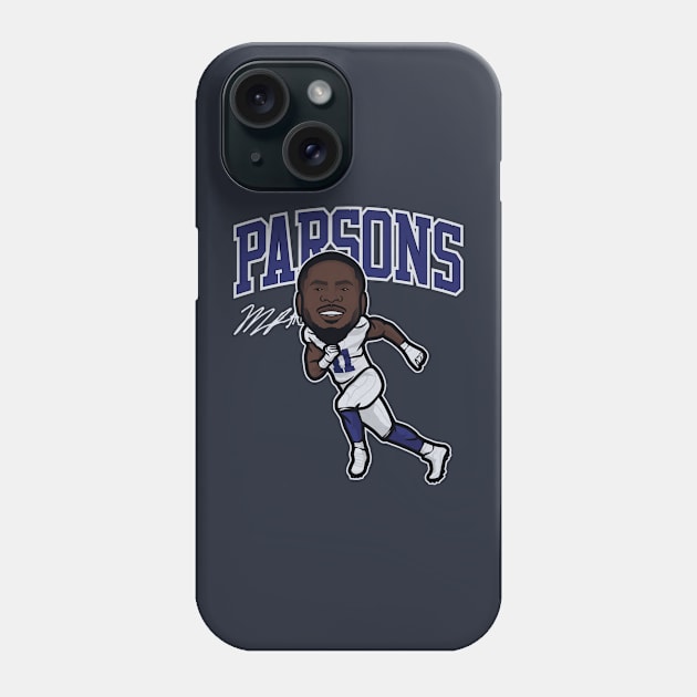 Micah Parsons Dallas Toon Phone Case by Chunta_Design