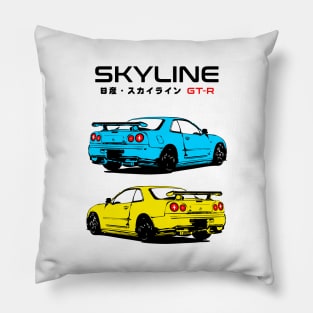 GTR Blue & Yellow Pillow