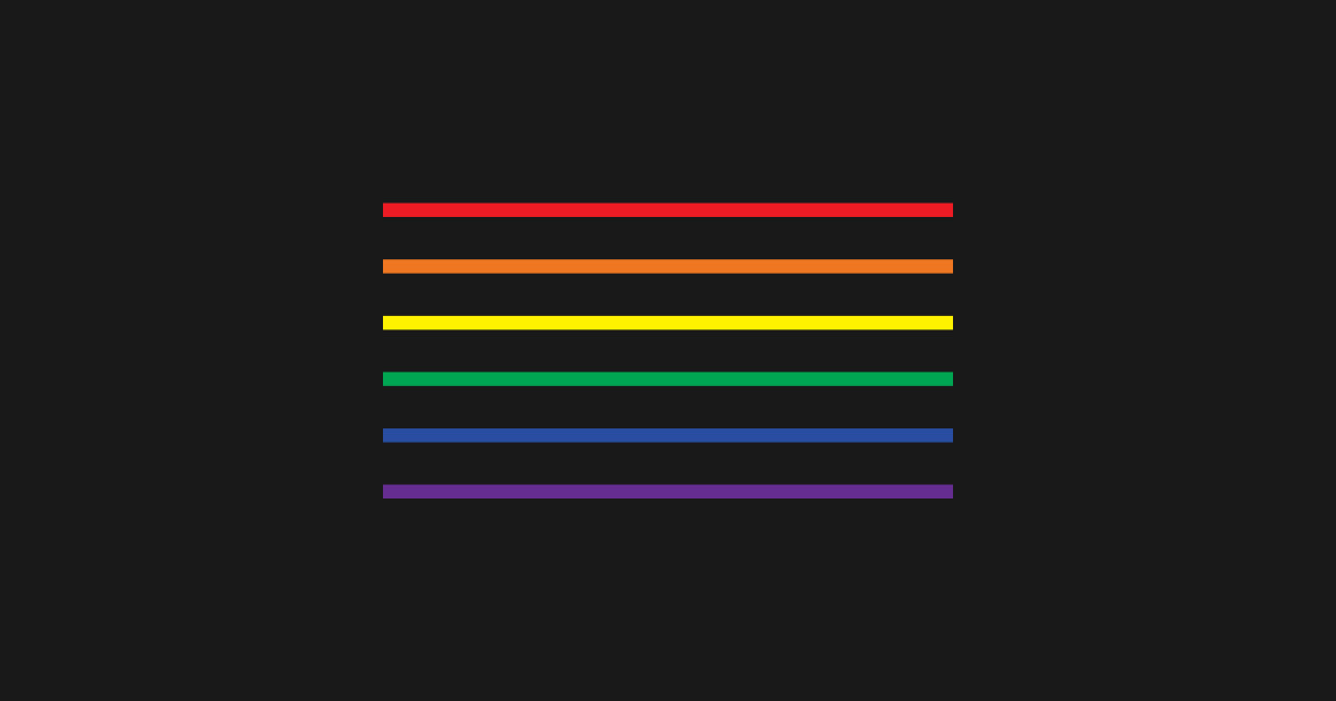 Gay Pride Flag Rainbow Stripes Black Background Rainbow Stripes Gay