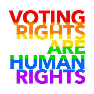 Voting Rights are Human Rights (rainbow 2) T-Shirt