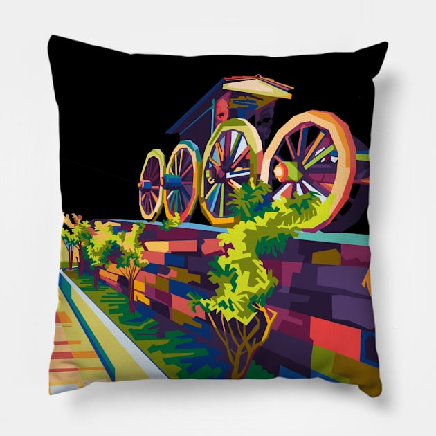 City Monument PopArt Pillow by Tupai Art