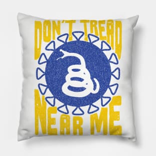 Dont Tread Near Me Gadsden Snake Silhouette Pillow