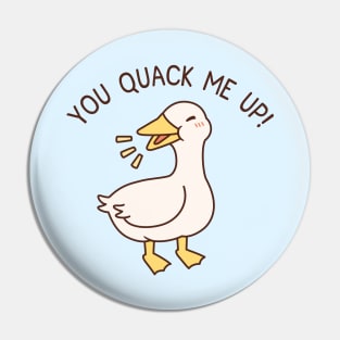 Cute Quacking Duck You Quack Me Up Pin