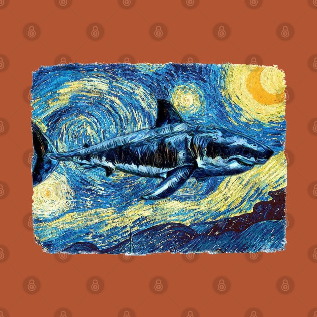 The Shark Van Gogh Style by todos