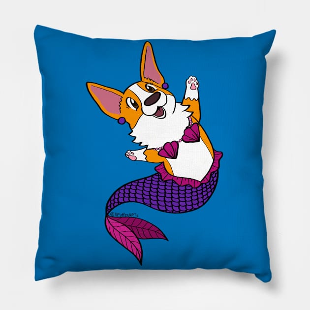 The MerCorgi Pillow by SPufferARTs