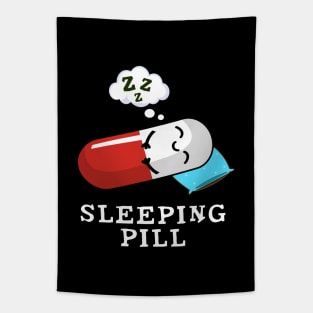 Sleeping Pill Cute Medicine Pun Tapestry