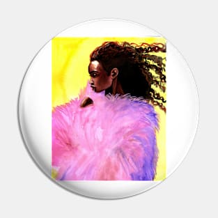 Pink feathers Pin