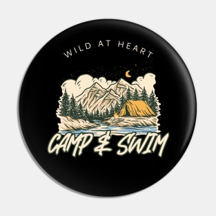 wild at heart camp & swim Pin