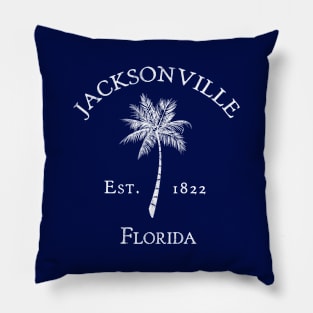 Jacksonville Florida Vintage Palm Pillow