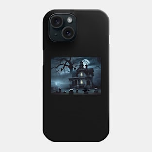 Haunted house at midnight Phone Case