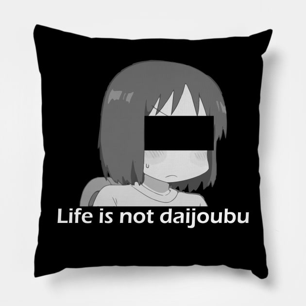 Shinonome Nano - Life is not daijoubu - series 1 - white Pillow by FOGSJ