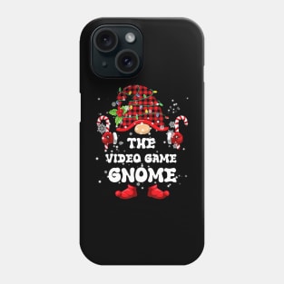 Video Game Gnome Buffalo Plaid Matching Family Christmas Phone Case