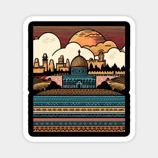 Minimalistic Jerusalem Magnet