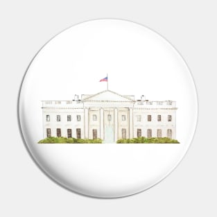 the white house watercolor Pin