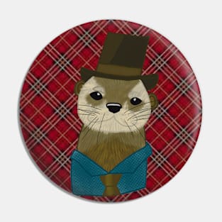 Christmas Otter Pin