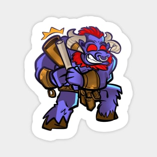 Alistar playing the cowbell Magnet