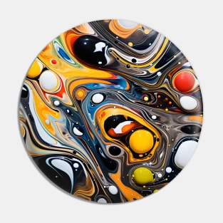 Psychedelic Orbital Abstract Art Pin