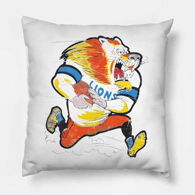 Detroit Lions - 60s Aesthetic Design Pillow by CultOfRomance