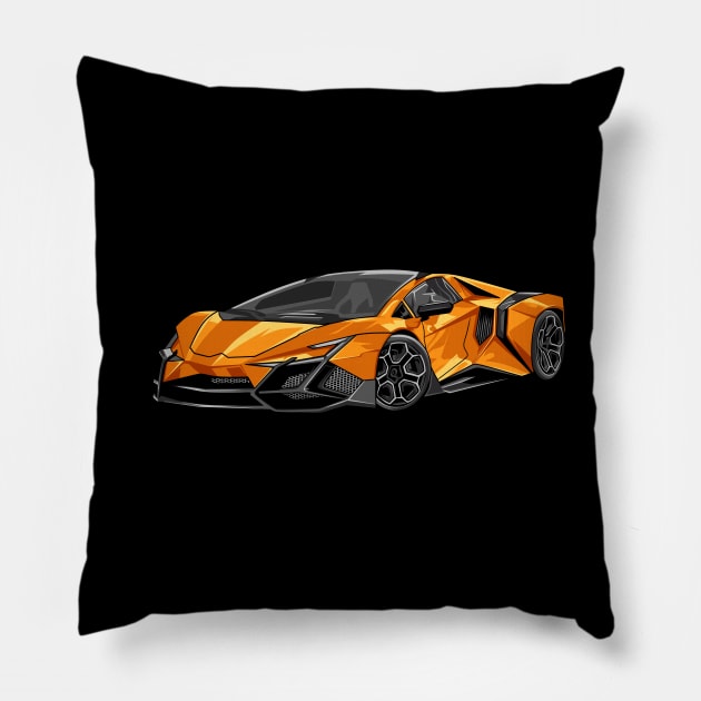 Sports Cars Pillow by Rey.Art