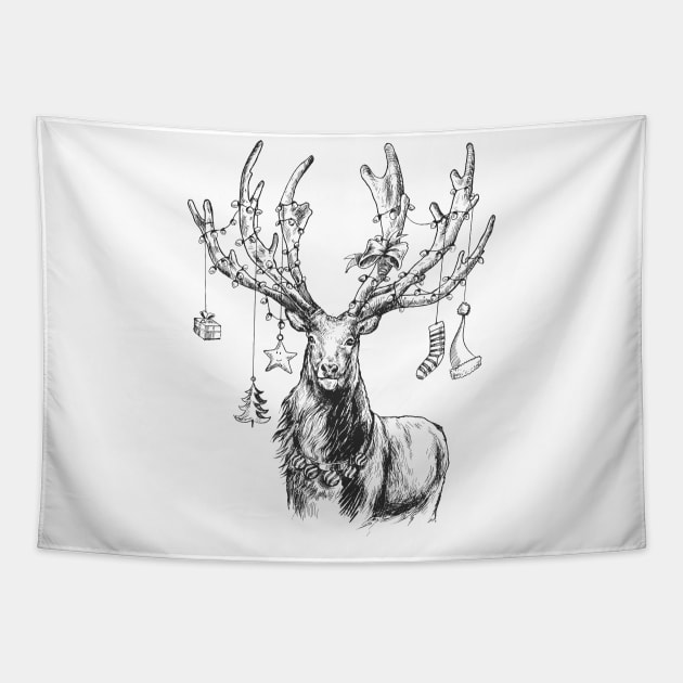 Reindeer Tapestry by Whatastory