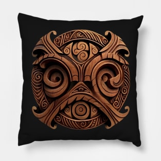 Maori Wood Carving Pillow