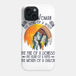 July Woman The Soul Of A Witch Girl Native American Birthday Phone Case