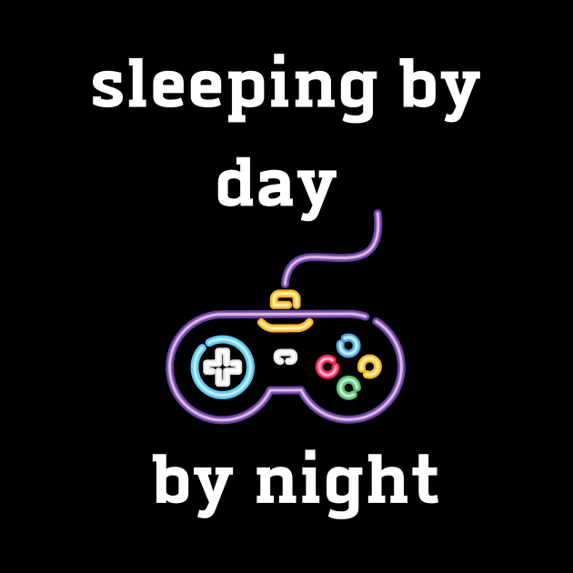 sleeping by day gaming by night by Corazzon