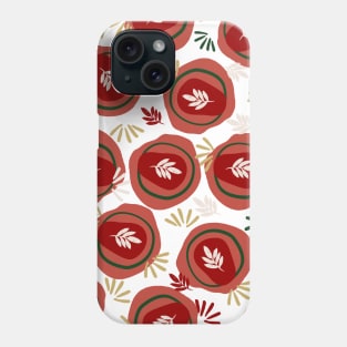 Plants flower green red christmas abstract Phone Case