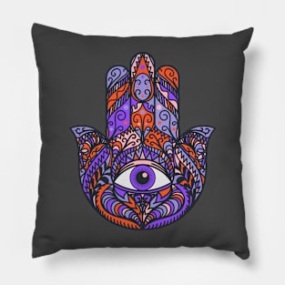 Colorful Hamsa Hand Pillow