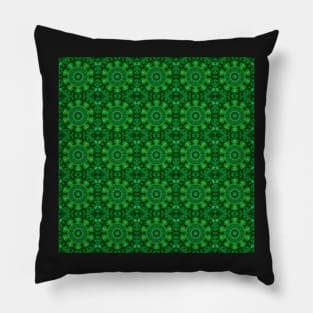 Green Clover Kaleidoscope pattern 10 Pillow