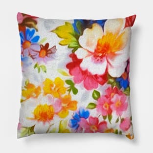 Floral festival with Spring flowers Pillow