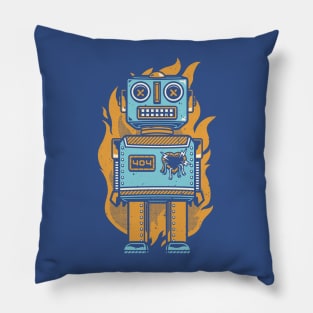 Burning Robot Pillow