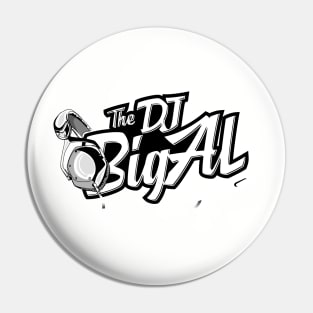 DJ Big Al Black & White Pin