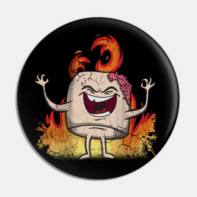 Halloween Zombie Marsh Mellow Pin by E