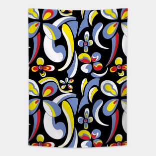 Colorful abstract flower shapes Tapestry