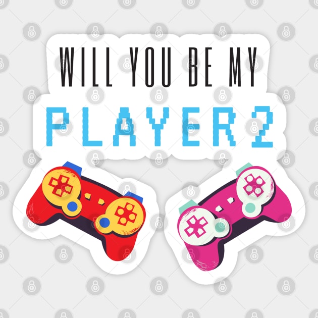 Will You Be My Player 2 - Gamer Couple - Sticker