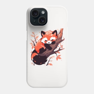 Red panda sleeping in a tree Phone Case