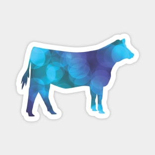 Show Heifer with Blue Abstract Bacakground Magnet