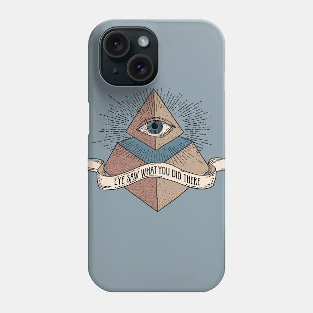 Eye Saw What You Did There Phone Case by sticks and bones vintage