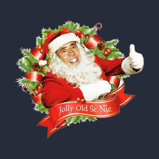 Nicolas Cage Christmas Jolly Old Saint Nic T-Shirt