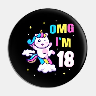 18. Geburtstag Geschenk Mädchen Einhorn Pin