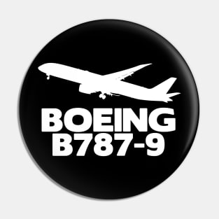 Boeing B787-9 Silhouette Print (White) Pin