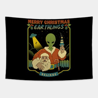 Martian on Holidays Tapestry